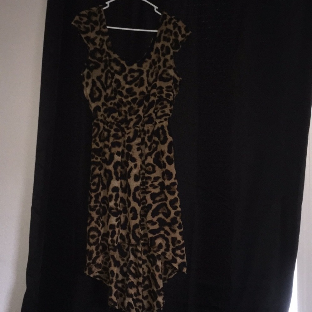 Cheetah hi low dress